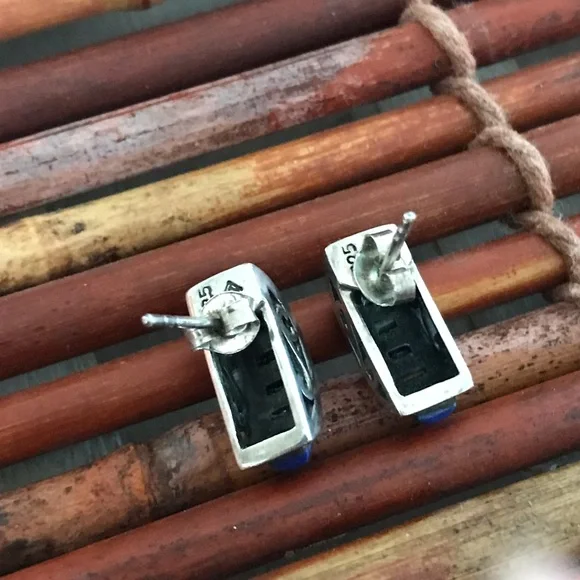 Silpada Sterling Silver Post Earrings Colorful stones - Picture 4 of 8